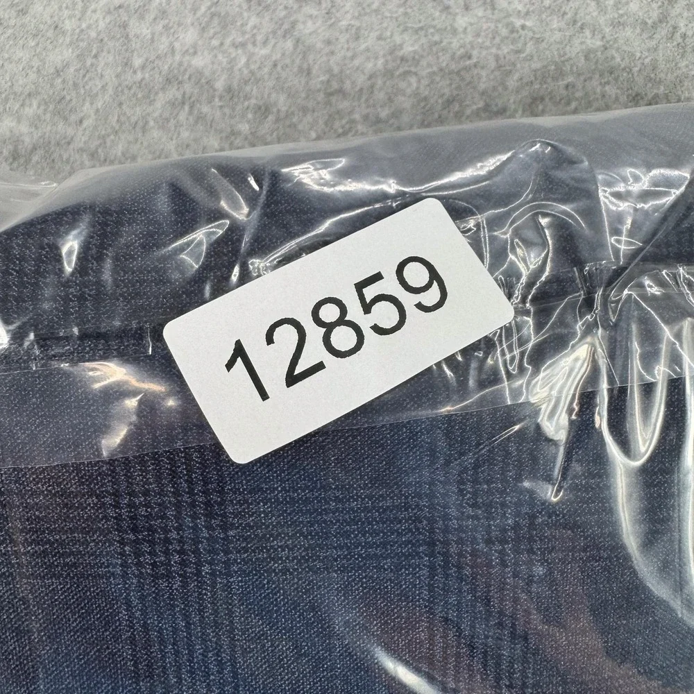 Spier & Mackay Dress Pants Mens 38x32 Blue Check Wool Flat Front Office Classic